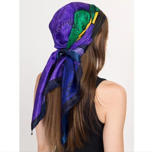 Vintage 80s Picasso Silk Square Scarf - Picture 6 of 7